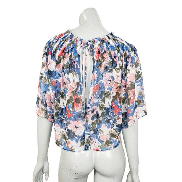 MISA Los Angeles Size XS Tie Dye Floral Blouse Multi color - Picture 4 of 8